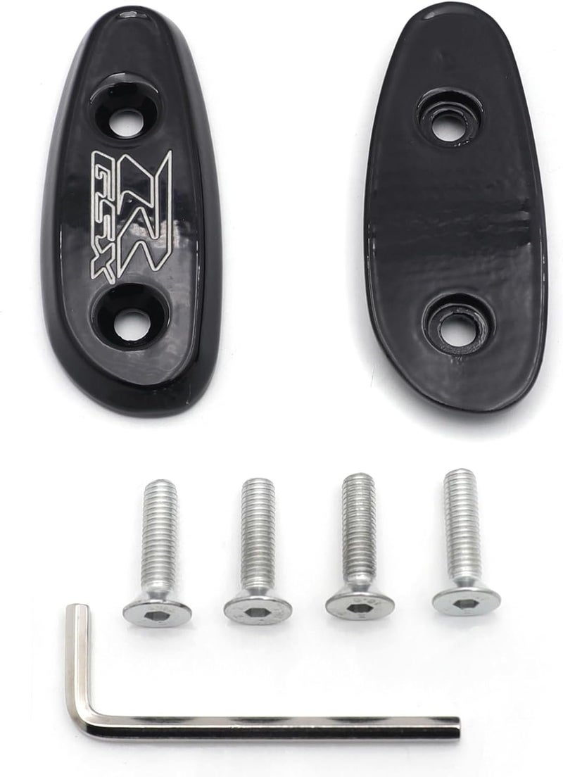 HASkulle Motorcycle Parts Mirror Block Accessories Brackets Off Base Plates for Suzuki GSXR 600 750 1000 GSX-R 2001-2004, Black - Image 4